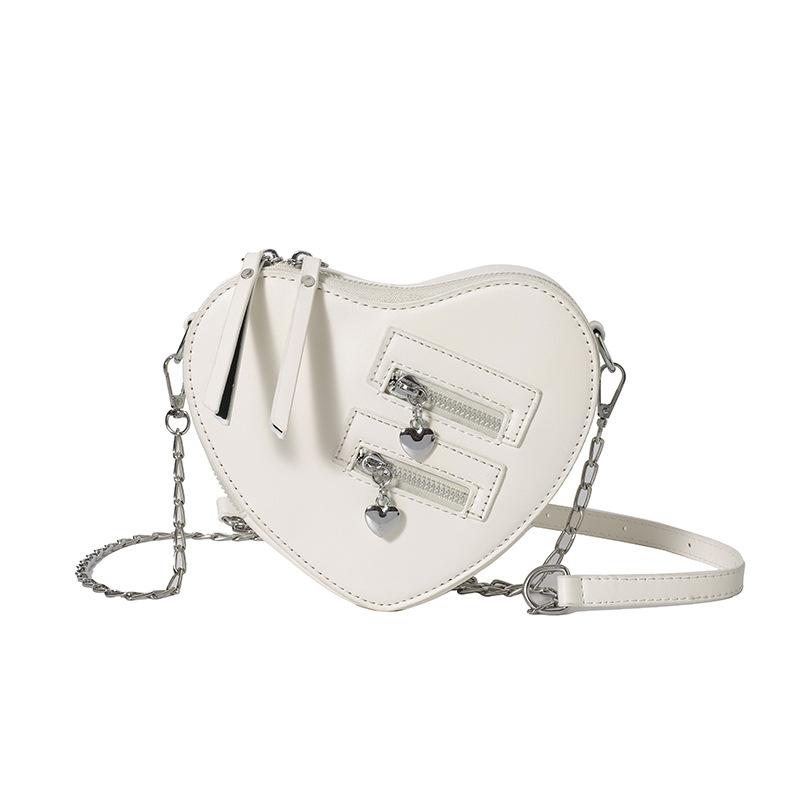 

Personalized love bag 2025 new European and American fashion niche versatile chain pu fashion small satchel women s shoulder bag белый