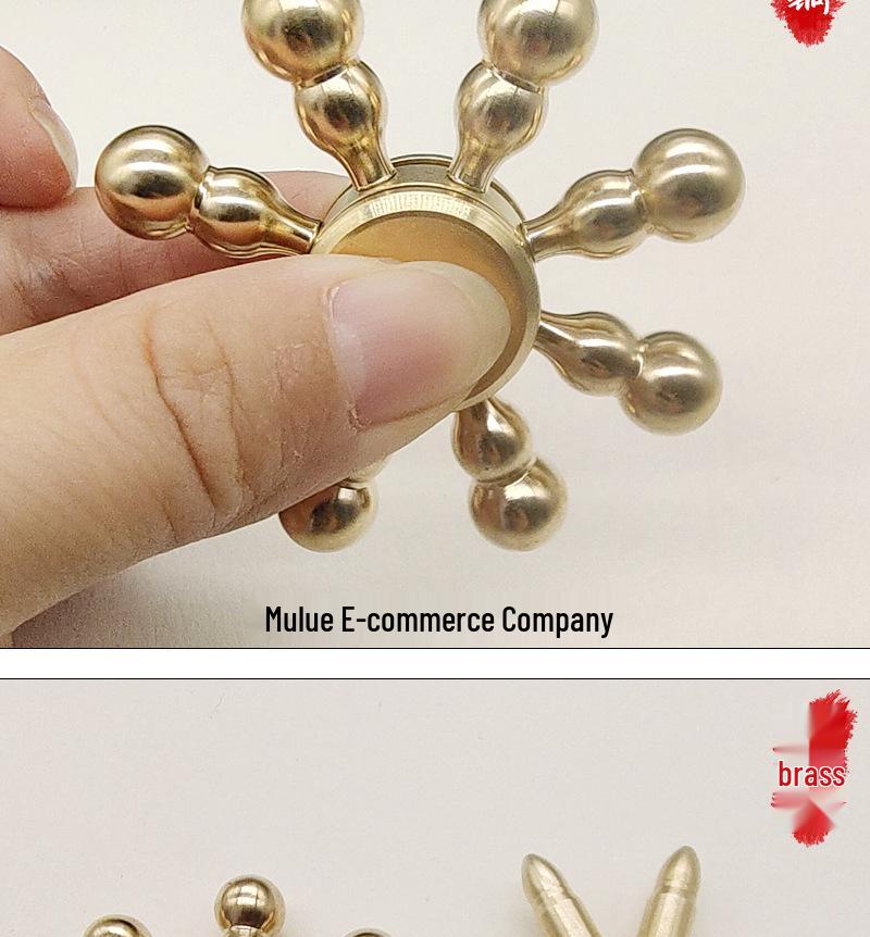 Brass Fingertip Spinning Gyroscope for Stress Relief - Ideal for Adults, Kids, and Students