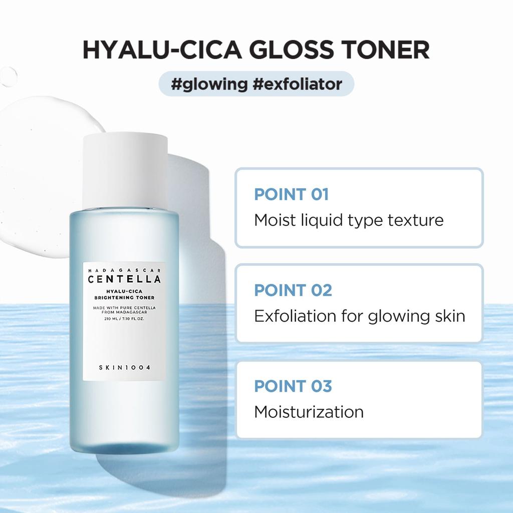 Skin1004 Madagascar Centella Hyalu-Cica Brightening Toner 210ml +RANDOM GIFT