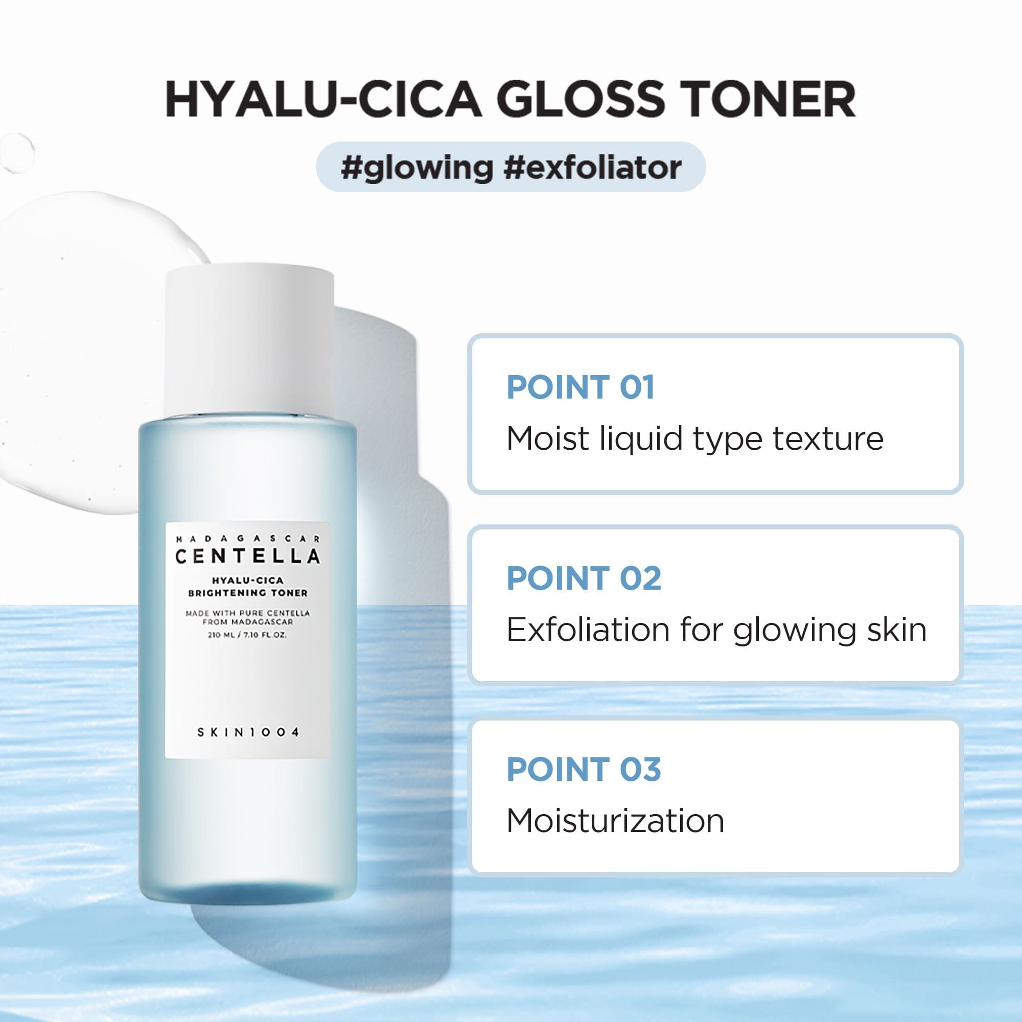 

Skin1004 Madagascar Centella Hyalu-Cica Brightening Toner 210ml +RANDOM GIFT