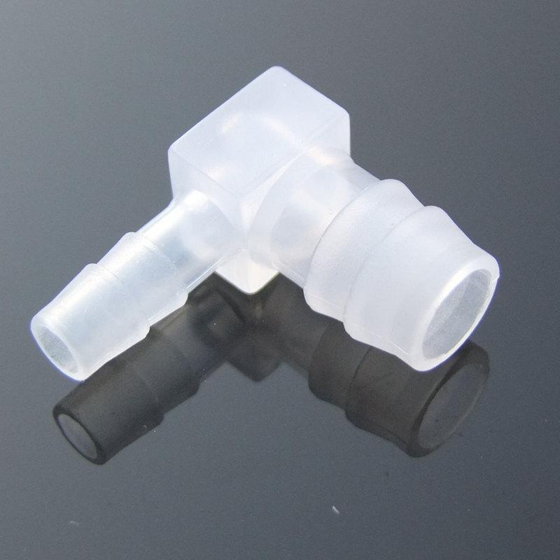 90° L-Shaped Transparent Plastic Water Pipe Connector, Reducing Pagoda Elbow