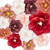 Lotus 20/25/30Cm Root Color Wrinkle Paper Flower Pleated 3D Paper Art Flowers Wedding Room Decoration Background Wall Layout
