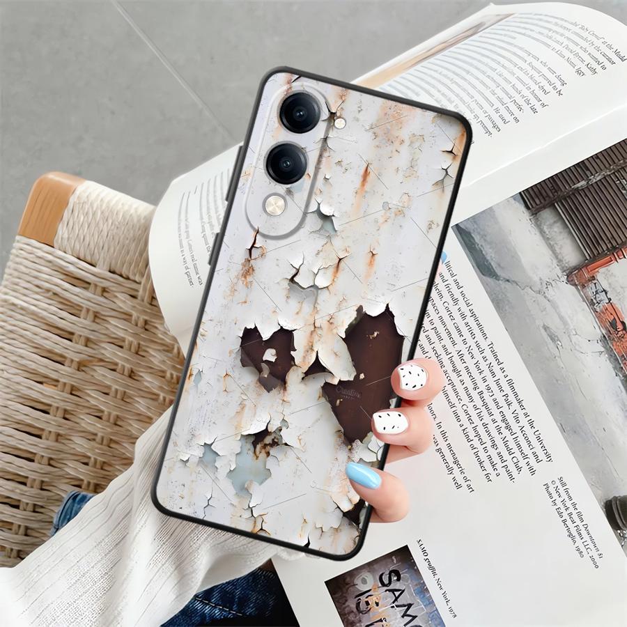 

Case for Vivo Y20 Y21 Y12 Y15S Y33S Y35 Y19 Y02 Y11 Y30 Y16 Y17 Y27 Y31 Y36 Y22 Phone Cover Retro Rust vivo Y22s