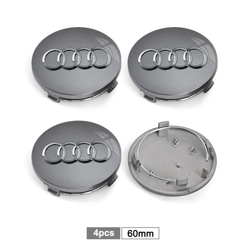 For Audi A5 4pcs 60mm 61mm 68mm 69mm Audi Hub Caps Car Wheel Center Caps for Audi A3 A6 Q3 B5 B6 B7 A8 A5 A4 C6 C5 C7 A7 B8 B9 Q7 8P 8V 8L