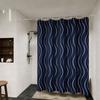 Modern Black Abstract Interwoven Line Art Waterproof Shower Curtain