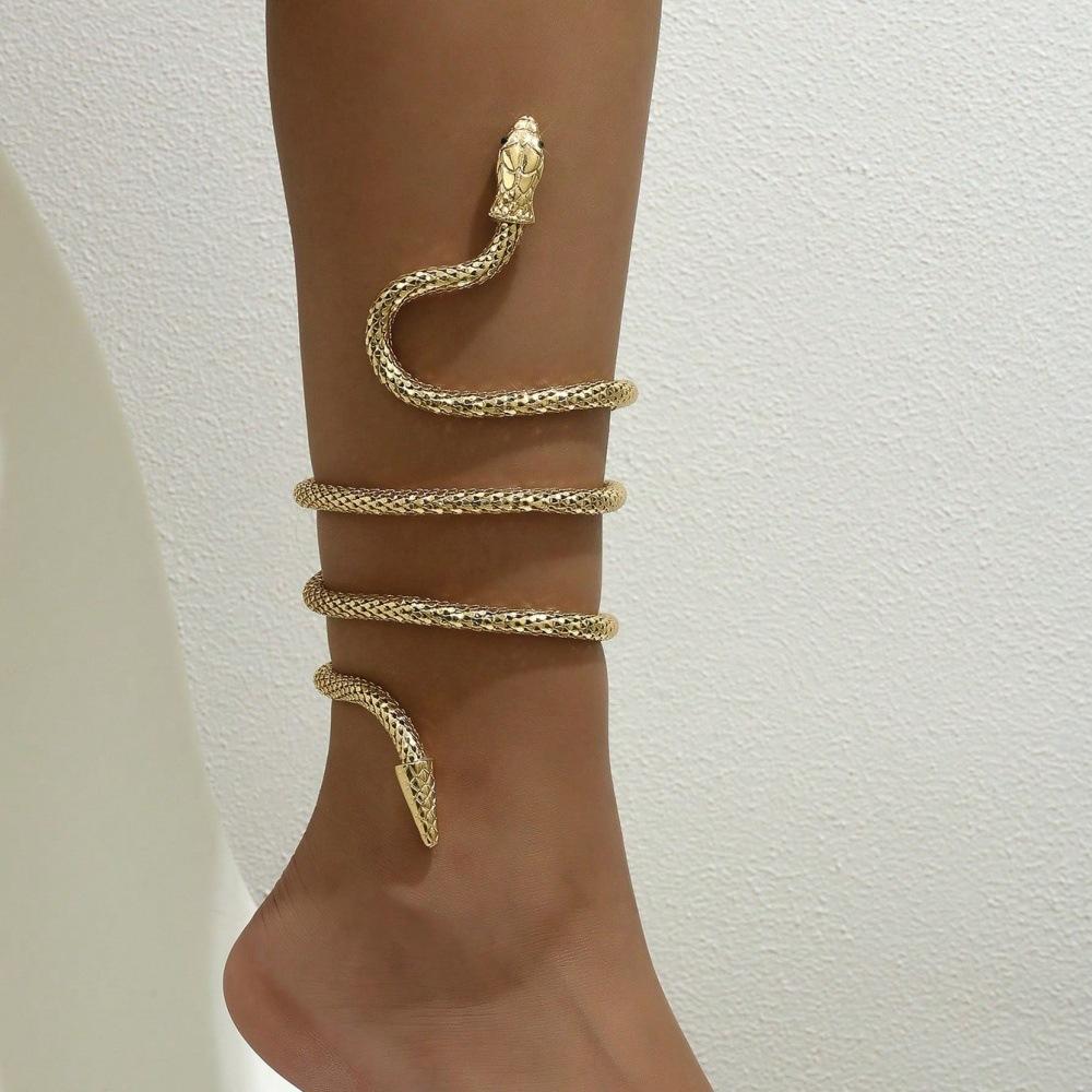 Exaggerated Punk Retro Winding Snake Arm Chain, Spice Girl Personalized Simple Bracelet Jewelry Women