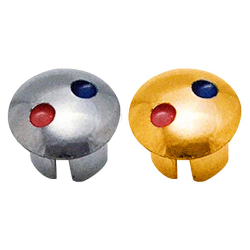 20pcs Faucet Handle Hot Cold Water Sign Red Blue Label Decoration Cover Kitchen Bathroom Mixer Tap Indicate For Faucet Handles