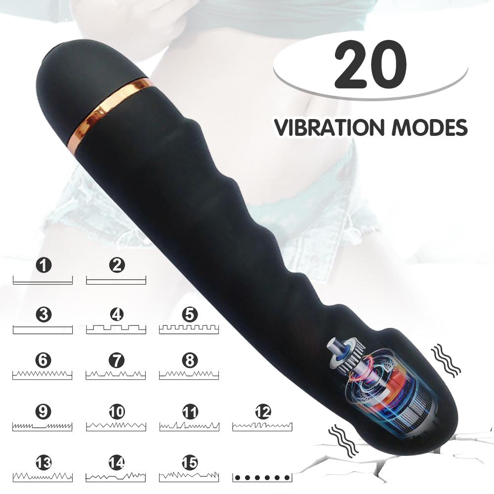 20 Modes Vibrator Soft Silicone Dildo Realistic Penis Strong Motor G-spot Clitoral Stimulator Female Masturbator Adult Sex Toys