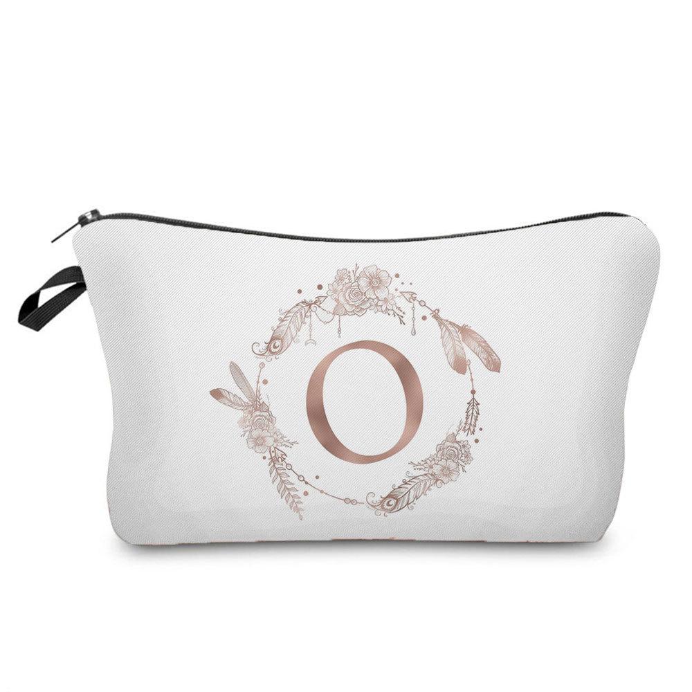 Women letter Print Cosmetic Bag Toiletries Organize Travel Storage Case