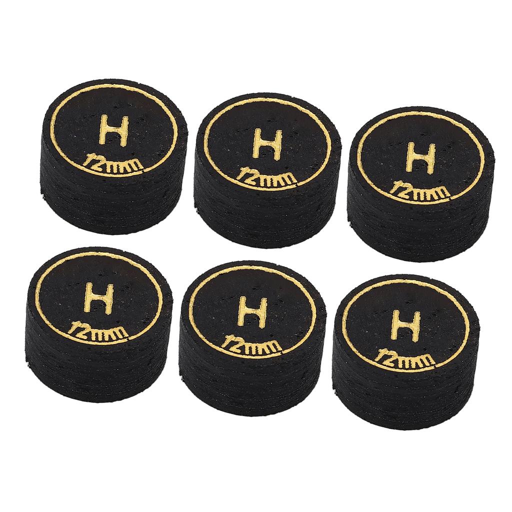 6pcs Pool Billiard Cue Tips 12mm Billiard Pool Cues Tips Light Weight Pool Cue Tips Replacement for