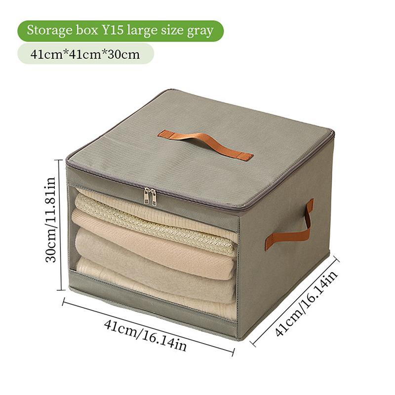 Large Capacity Transparent Waterproof And Dustproof Clothing Storage Box, Foldable And Portable Bedroom Organizer.