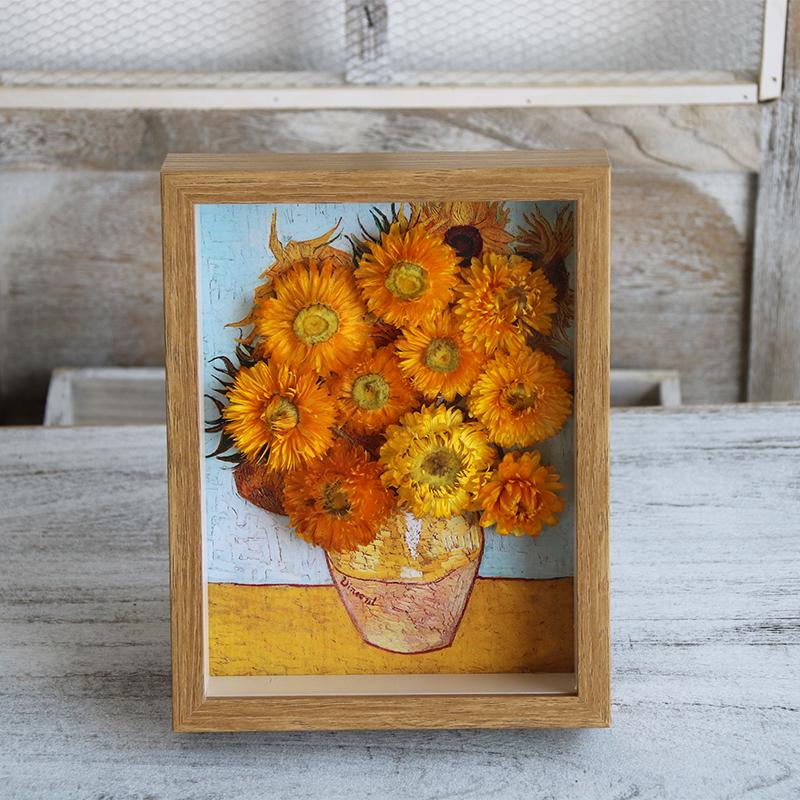 Sunflower Teddy Dried Flower Bouquet - Yunnan Natural Air-Dried Arrangement for Living Room Decor