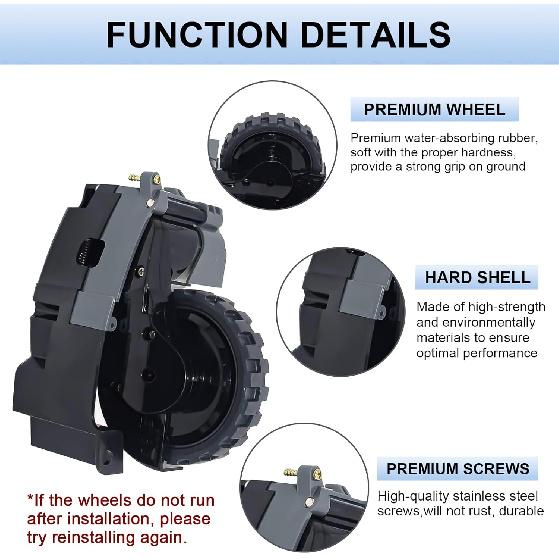 Garbage fighter Left and Right Wheel Module Pair for iRobot Roomba I&E Series I7 I7+ I8 I8+ I6 I6+ I4 I3 I3+ J7 E5 E6 E7 Series Vacuum Cleaner