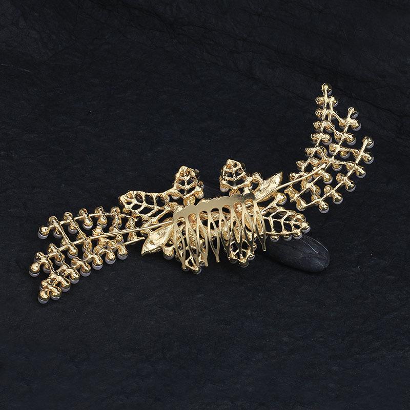 Mori Rhinestone Pointed Mouth Clip Fairy Raw Princess Style Hairpin Feminine Temperament Bridal Headdress Cheongsam Xiuhe Hair Accessories Hair Comb