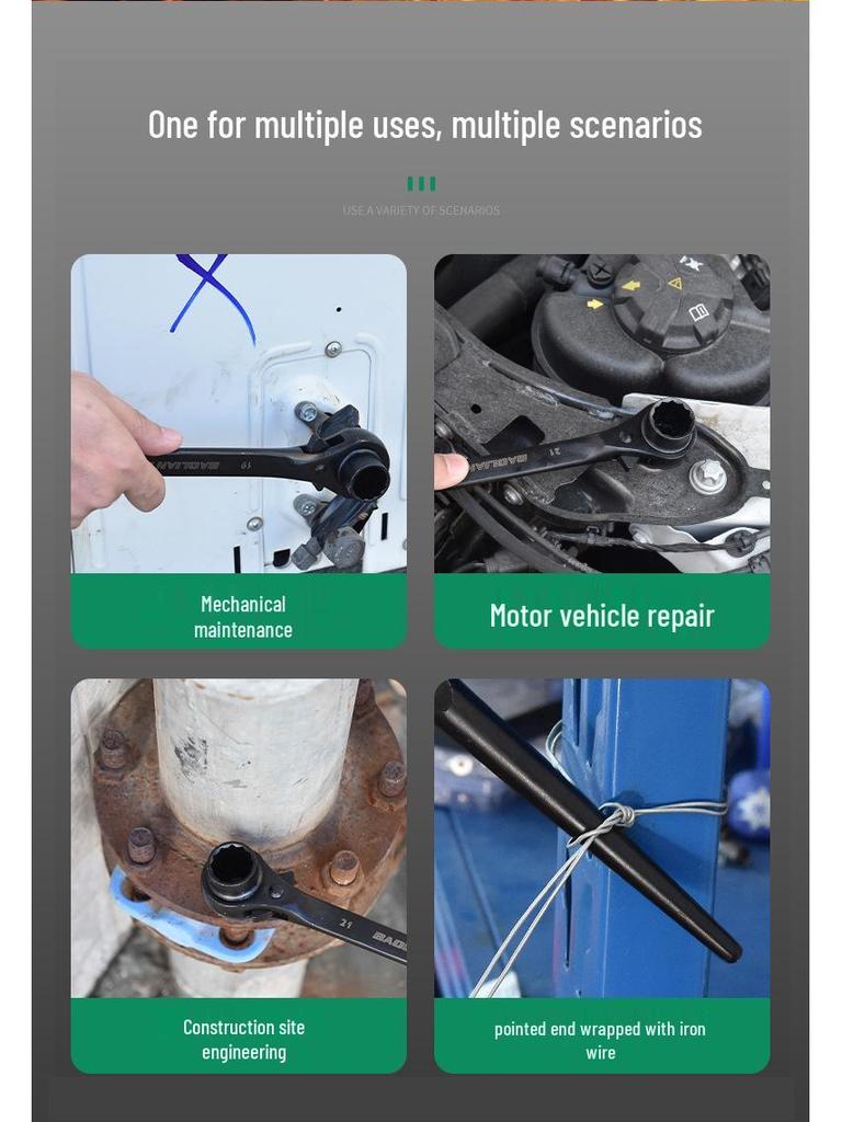 Dual Function Ratchet Wrench Set with Burr Wheel and Torx Socket