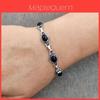 Handmade Black Onyx Silver Adjustable Bracelet With Constellation Design For Unisex Fashion Accessory