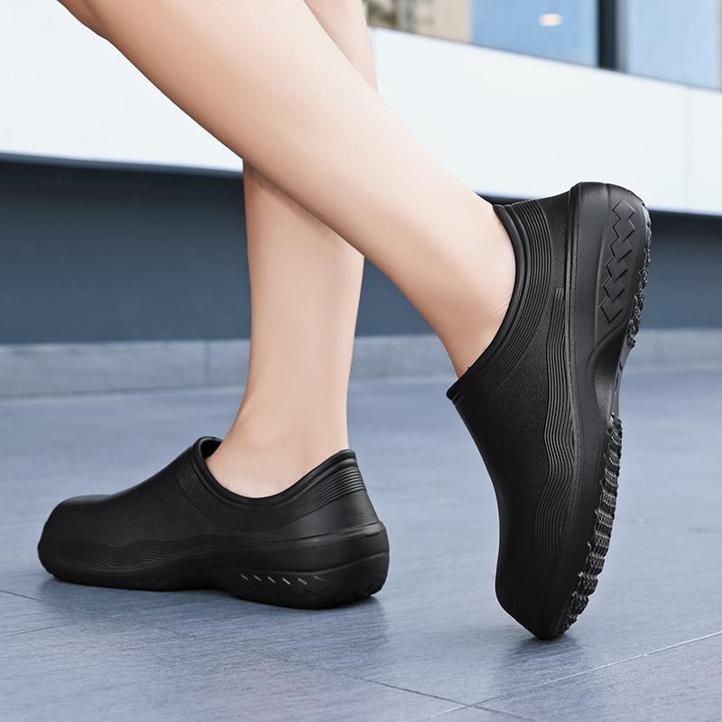 Fashion Thick Soled Height Increase Men Chef Shoes Oil Proof Waterproof Kitchen Cook Shoes Clogs Work Hospital Anti Slip Sandals Unisex