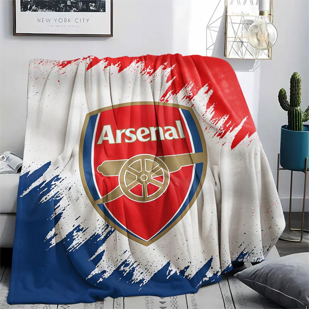 1PC Arsenal F Patterned Flannel Blanket Suitable For All Seasons for Home Decor Warmth and Comfort Gifts Holiday Present