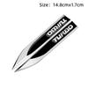 KMXGU1 2pcs X 3D Metal Turbo Logo Car Side Fender Blade Emblem Badge Sticker for Volkswagen Golf Honda Toyota Ford Mercedes Accessories NX3