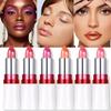 6 Colors Bold & Intense Glitter Shiny Metallic Lipstick Pearlescent Shimmer Lip Tint Long Lasting Easy Color Diamond Lipstick
