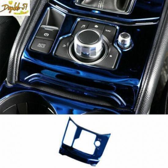 2x For Mazda CX-5  2017-21 Blue Titanium Central Console Gear Shift Panel Trim