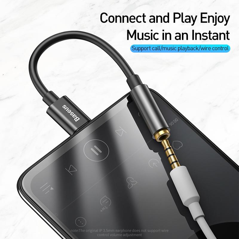 Baseus Type C na 3,5mm Jack Sluchátka USB-C Type C na 3,5mm Sluchátka AUX Adaptér Audio Kabel pro Huawei P40 P30 Pro Xiaomi 10 9 3