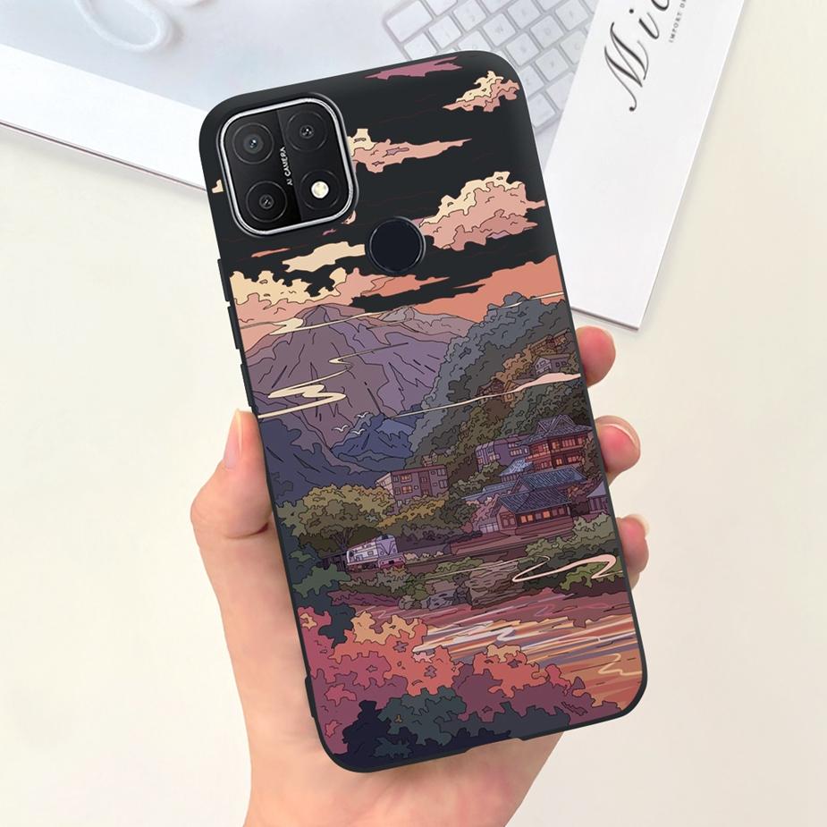 For Oppo A15 Case Oppo A15s CPH2179 Cute Fashion Candy Painted Cover Soft TPU Phone Case For Oppo A15 A 15 s OppoA15 Full Bumper