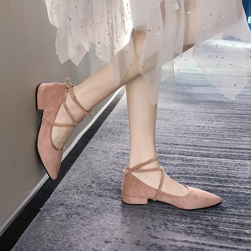 Fashion New Fashion Spring Autumn Women Shoes Black Flats Ladies Shoes Pointed Toe Flat Shoes Fashion Women's Flat Shoes Size 34-41