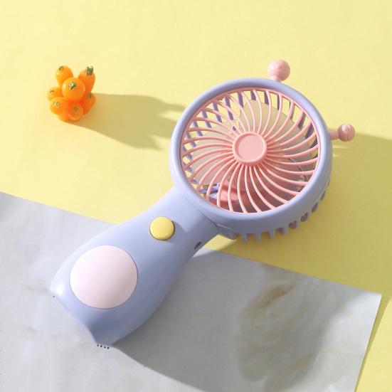 Snail-Shaped Handheld Fan with USB Charging Cute Portable Mini Fan with 2 Speeds Lightweight Quiet Summer Gadget for Travel Office Outdoor