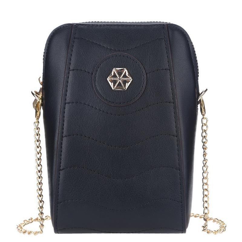 E New Mobile Phone Bag Female, Multi-color Large-capacity Shoulder Bag Fashionable Zipper Oblique Span Bag Female