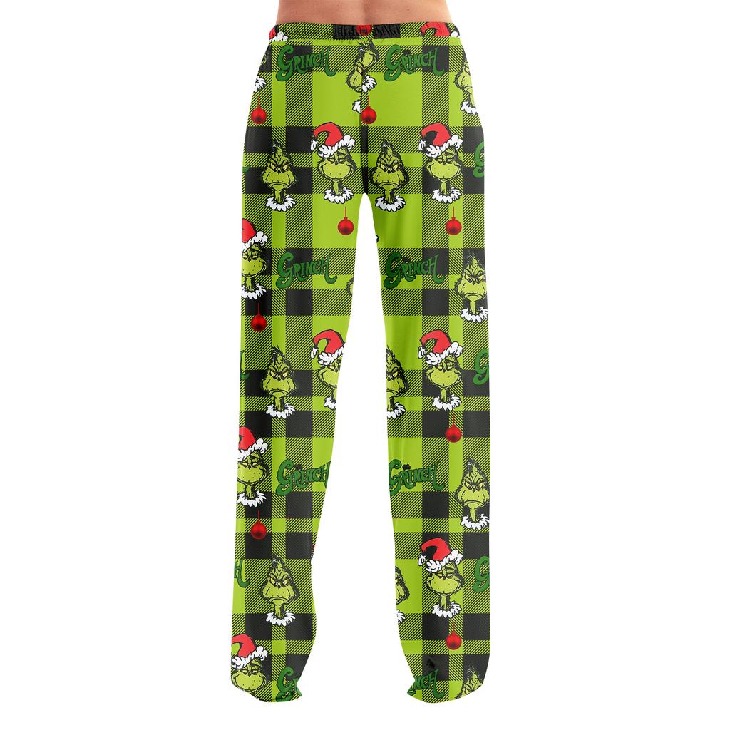 Pajama Pants Sleepwear Casual Drawstring Elastic Waist Pants Comfy Straight Yoga Loose Trousers
