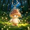 Cute Cartoon Mushroom Acrylic Keychain Kawaii Fadeless Design Lightweight Purse Charm Decoration for Women Holiday Gifts