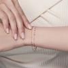 14K Shining Gold Bracelet with Double Chain