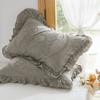 45x75cm Solid Color Cotton Pillowcase Adult Home Double-layer Lotus Leaf Lace Pillow Core Cover Enlarge Widen Fix The Non Displaced Pillow Covers