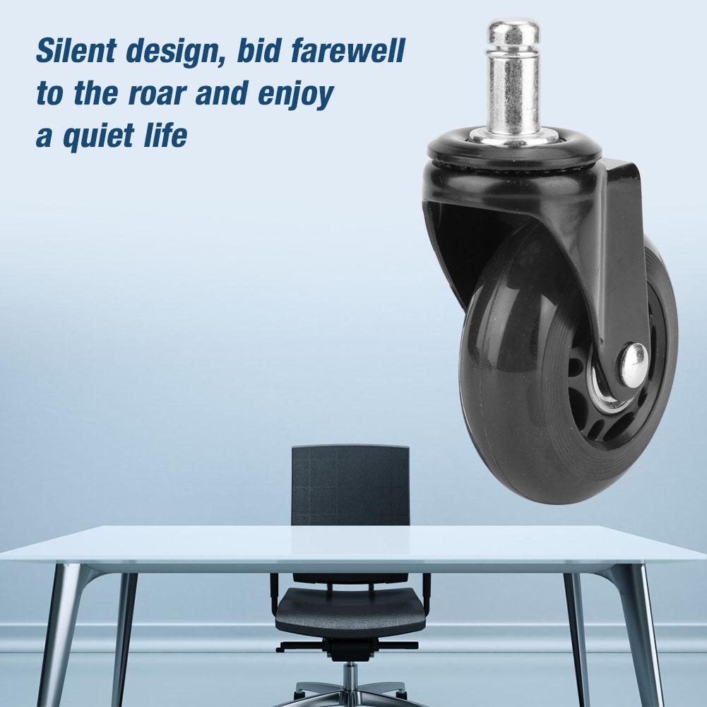 5pcs 2.5inches Office Chair Caster Wheels Roller Rollerblade Style Castor Wheel Replacement