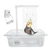 Automatic Parrot Bathtub Automatic Parakeet Bathtub Cage Grooming Fountain for Parakeets African Grey Small Medium Conures