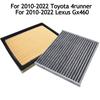 #17801-38050 For Toyota 4Runner N280 2010-2020 4.0L 4.0AT AWD PM2.5 Engine Air Filter Car Cabin Air Filter with Activated Carbon