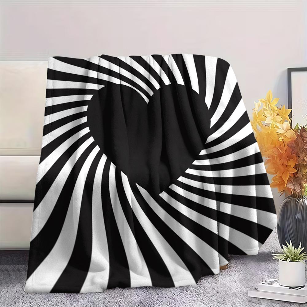 1Pc Love Print Flannel Blanket, High quality Comfortable for All Seasons, Home Decor, Warmth and Comfort, Perfect for Christmas Gifts W14