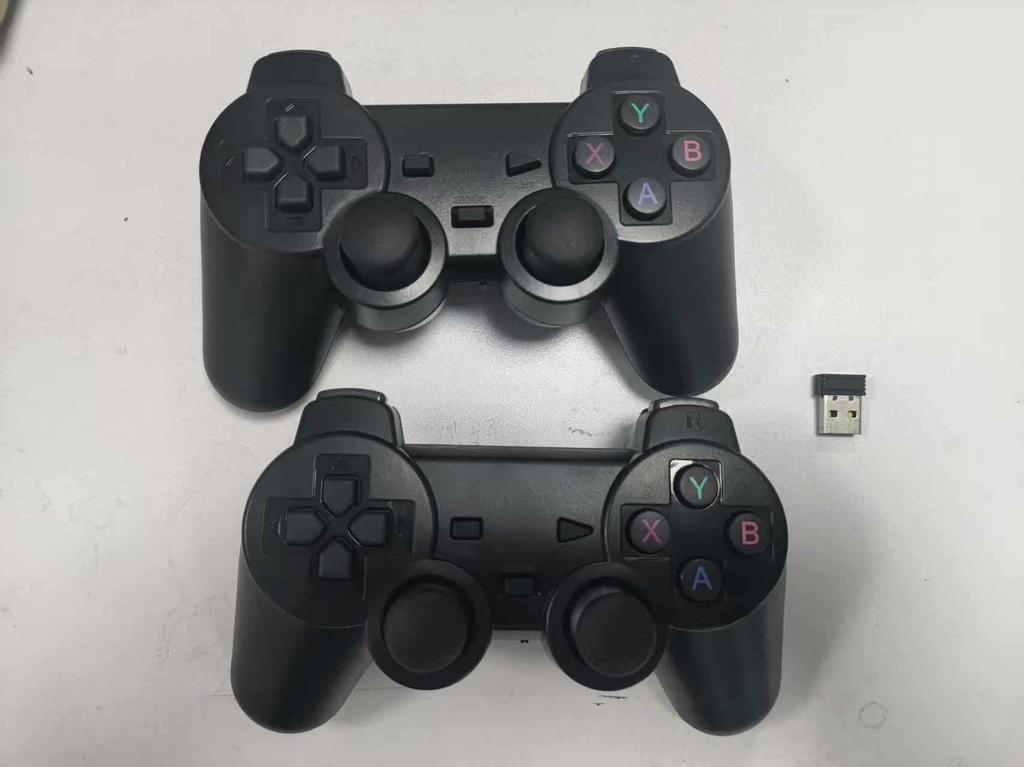 HD Wireless Handheld Game Console M8 with Two-Player HDMI Stick and PS1 Arcade Joystick.