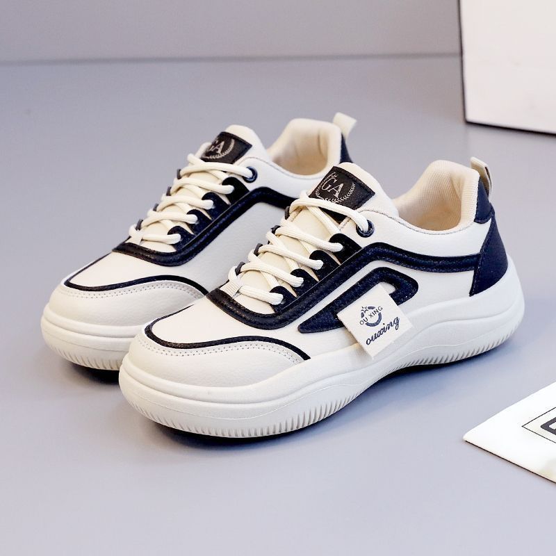 Spring New Breathable Little White Shoes Low-top Casual Board Shoes Thick-soled Versatile Casual Sports Single Shoes Women
