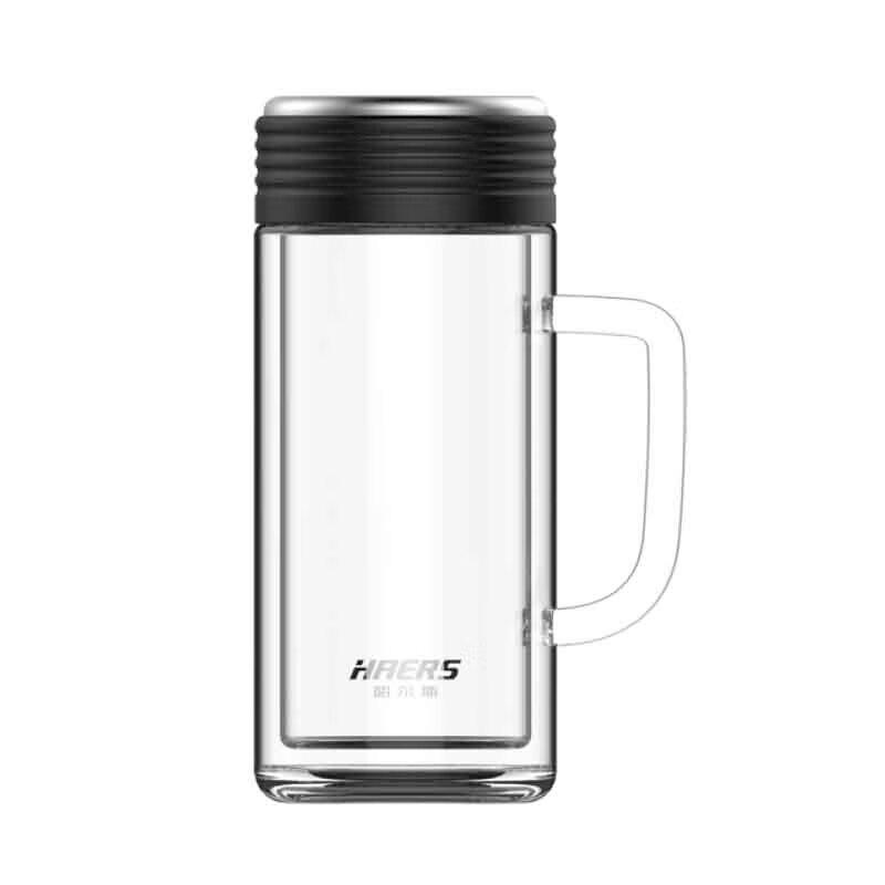 Haers Double Wall Glass Tea Infuser Mug