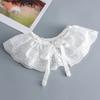 Cotton Bowknots Fake Collar for Women Shirt Detachable Collars  Shoulder Wraps False Collars Sweet Doll Small Shwals Scarf