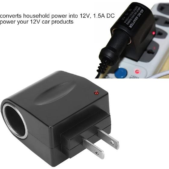 12В 1.5А DC Конвертер, AC 110В 240В в DC 12В Адаптер Питания для Автомобильной Розетки Прикуривателя, 18Вт Блок Питания Преобразователь Трансформатор Сетевой Адаптер