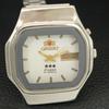 ORIENT CRYSTAL AUTOMATIC 46961 JAPAN MENS VINTAGE WHITE DIAL WATCH a704843-1
