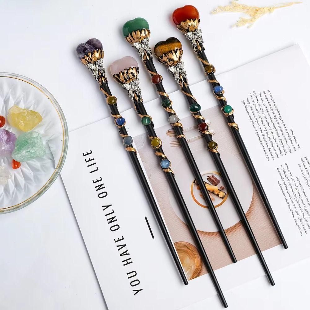 DIY Handmade Fairy Stick Halloween Prop Magic Scepter Creative Crystal Magic Wand Holiday Gift