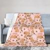 Capybara  Blankets  Warm Soft Street Trend Plush Throw Blanket For Kids Home Decor Flannel Bedspread Bed Cover