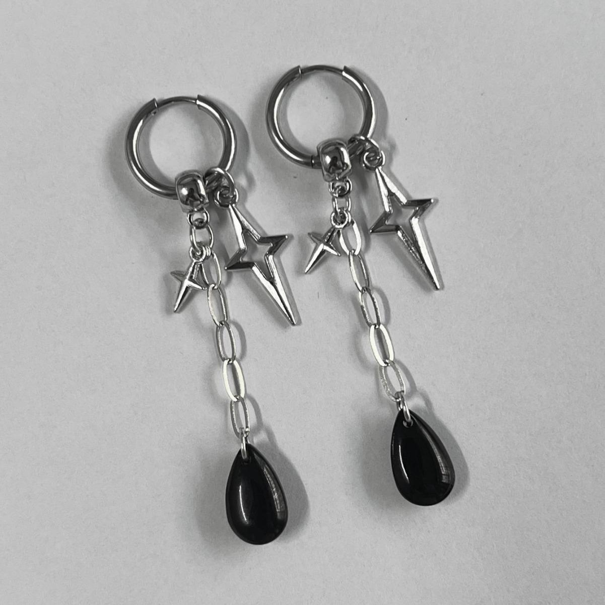 

Готические серьги-звезды вампира, женская мода, альтернативные ювелирные изделия Polaris, подарочные готические красные серьги-пентаграммы с подвеской-крючками