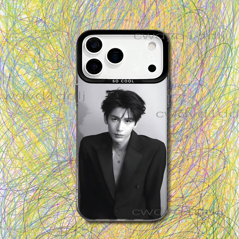 Zhang Ling He For iPhone 17,16,15,14,13,12,X,8,Pro,Max,Plus,SE4,Air,Mini Black IMD Matte Case