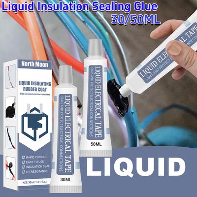 30/50ML Colla Isolante Nastro Elettrico Impermeabile Protezione UV Tubo Pasta Gomma Rapida Fissaggio Asciugatura Isolante Sigillante Colla