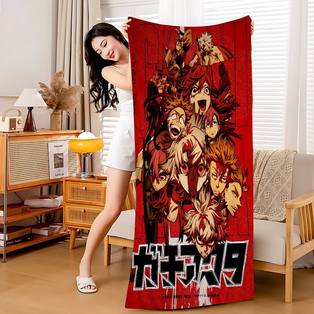Fantasy Anime Gachiakuta Bath Towel Microfiber Soft Water Absorbing Breathable For Girl Kids Decorative Cartoon Beach Towel